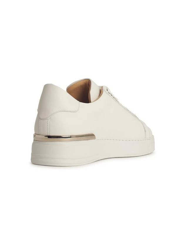 Philipp Plein 'Hexagon' White Leather Sneakers - PHILIPP PLEIN - BALAAN 3