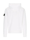 Compass Badge Zip Up Hoodie White - STONE ISLAND - BALAAN 3