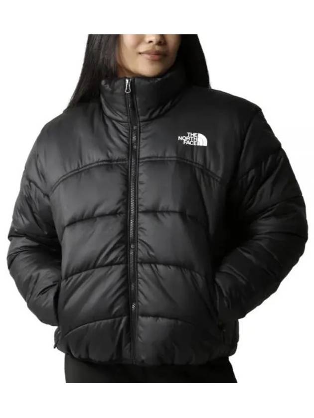 Women's Logo Print Side Zip Pockets Padding Black - THE NORTH FACE - BALAAN 1