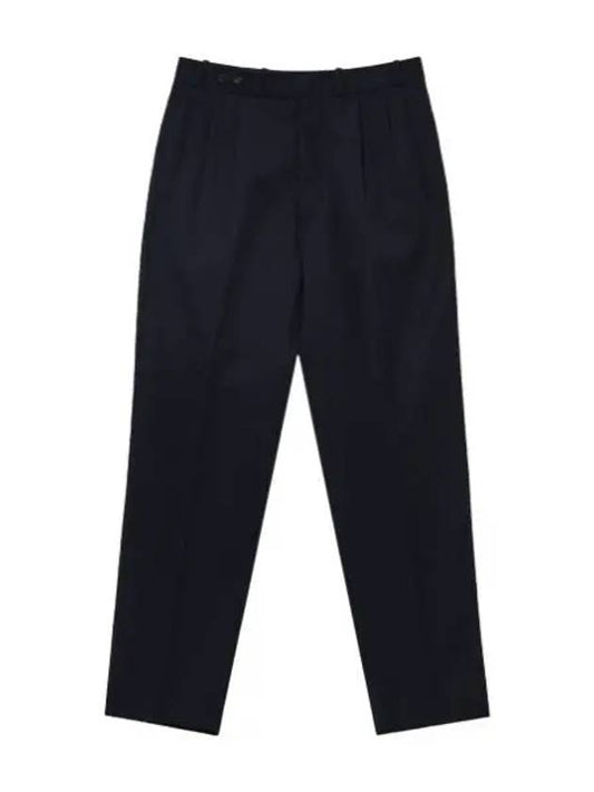 Wool Geberdine Trousers Dark Blue Slacks Suit Pants - MAISON MARGIELA - BALAAN 1