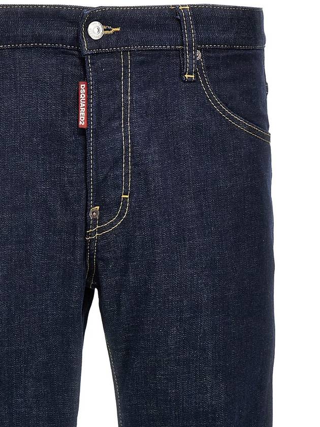 Dark Rinse Wash Skater Denim Jeans Blue - DSQUARED2 - BALAAN 4