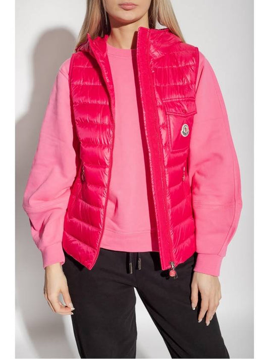 Glygos down vest pink - MONCLER - BALAAN.