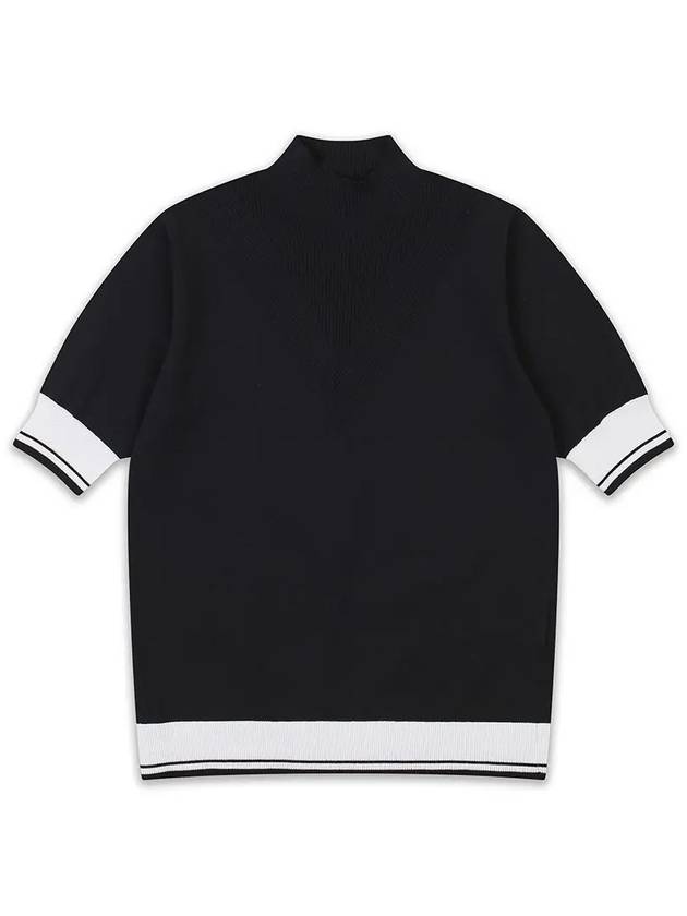 high neck short sleeve knit OF2712LABLACK - ONOFF - BALAAN 1