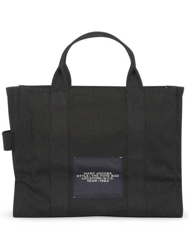 Logo Medium Canvas Tote Bag Black - MARC JACOBS - BALAAN 4