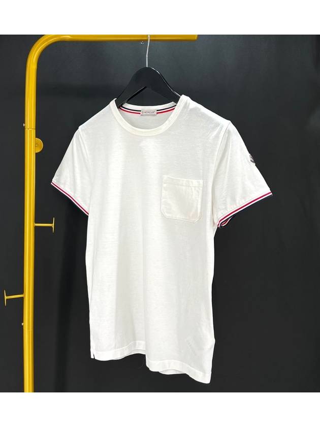 Pocket short sleeve t shirt white S size - MONCLER - BALAAN 1