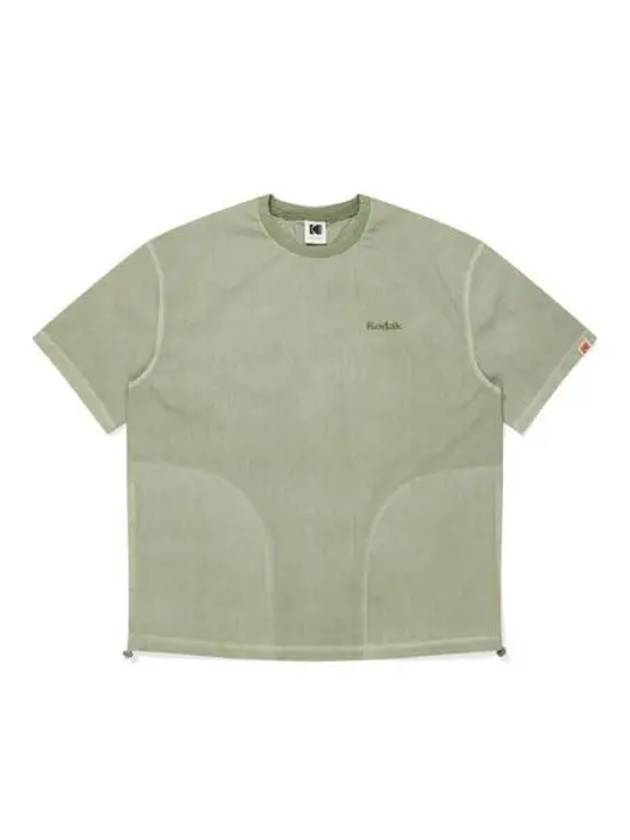 KODAK Apparel Trip Nature Tint Seersucker Dying Short Sleeve T Shirt KHAKI - KODO - BALAAN 1