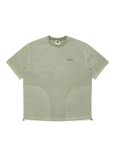 KODAK Apparel Trip Nature Tint Seersucker Dying Short Sleeve T Shirt KHAKI - KODO - BALAAN 1