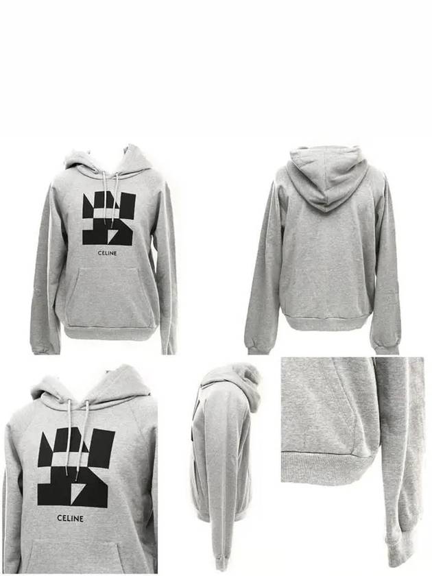 Logo Print Hoodie Grey - CELINE - BALAAN 8