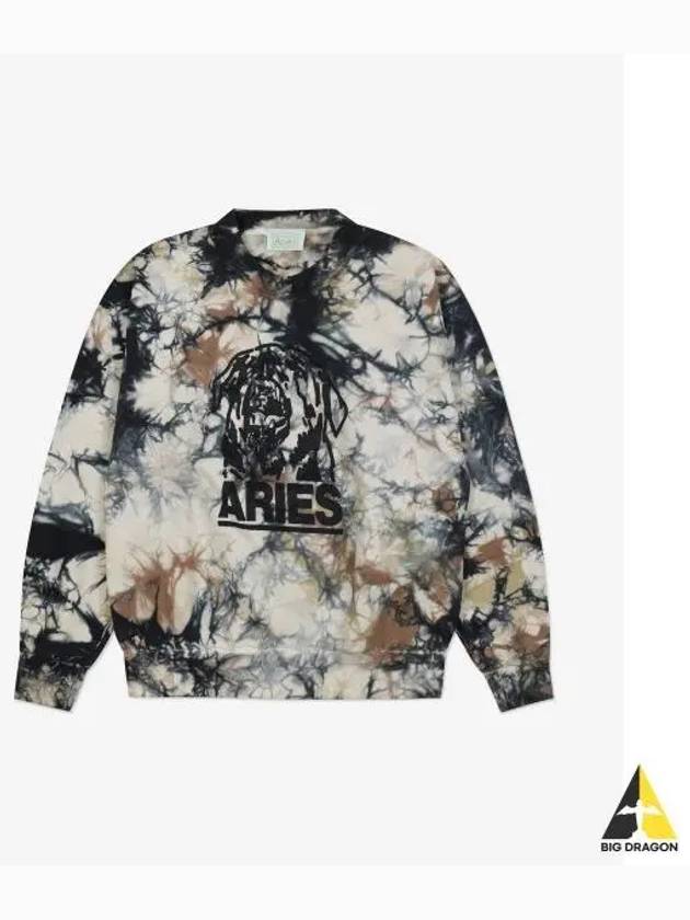 Rottweiler Tie Dye Sweatshirt Multi STAR20007MLT - ARIES - BALAAN 1