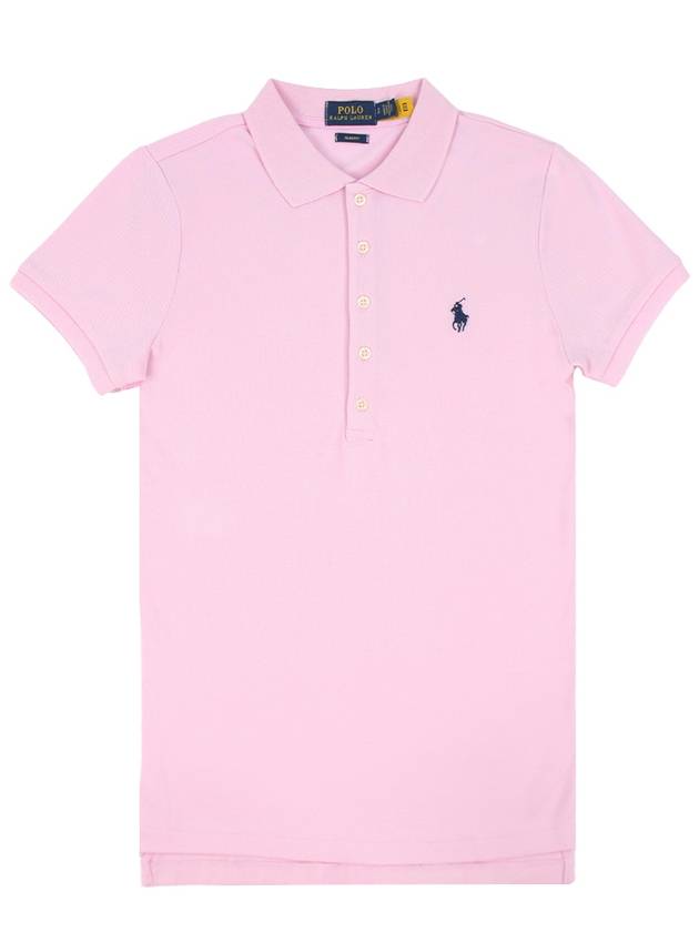 Women's Julie Embroidered Logo Short Sleeve Polo Shirt Pink - POLO RALPH LAUREN - BALAAN 2