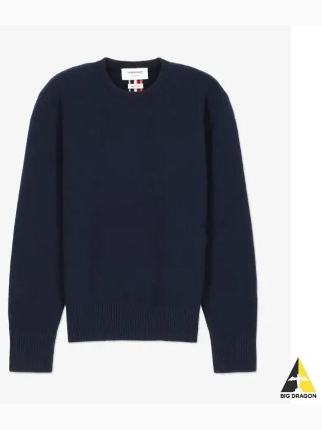 Arm Band Merino Wool Pique Knit Top Navy - THOM BROWNE - BALAAN 2