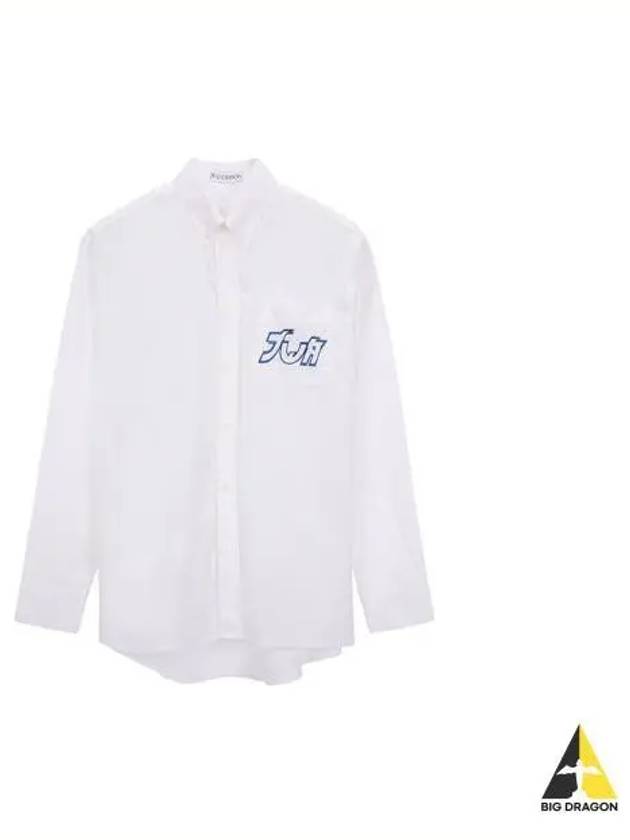 J W Anderson Women s Embroidery Shirt Blouse White SH0209 PG0587 - JW ANDERSON - BALAAN 1