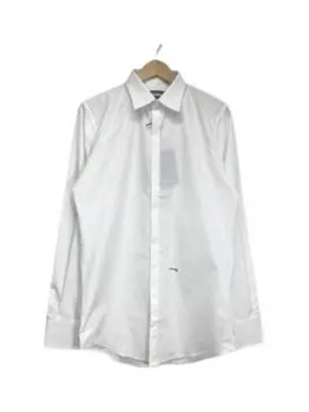 logo long sleeve shirt white - DSQUARED2 - BALAAN.