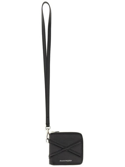 Zip Around Bill Foldo Leather Half Wallet Black - ALEXANDER MCQUEEN - BALAAN 2