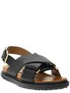 Fussbet Cross Sandals Black - MARNI - BALAAN 3