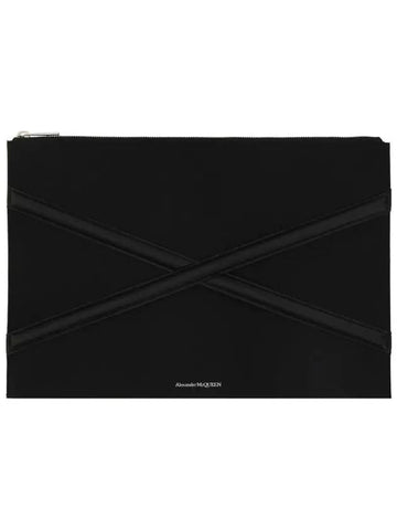 Harness Nylon Clutch Bag Black - ALEXANDER MCQUEEN - BALAAN 1