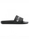 Logo Rubber Flat Slide Slippers Black - GIVENCHY - BALAAN 2