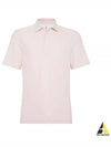 Ribbed Knit Short Sleeve Polo Shirt Pink - BRUNELLO CUCINELLI - BALAAN 2