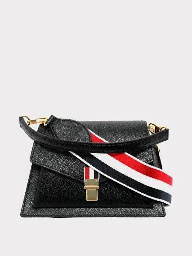 Trapeze Peple Grain Shoulder Bag Black - THOM BROWNE - BALAAN 2