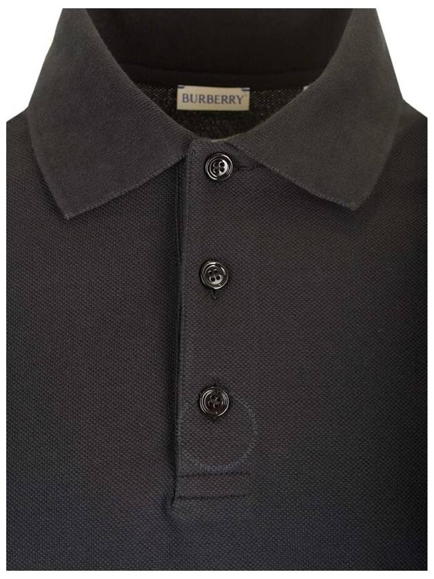 Burberry Logo Embroidered Straight Hem Cotton Polo Shirt, Size Medium - BURBERRY - BALAAN 3