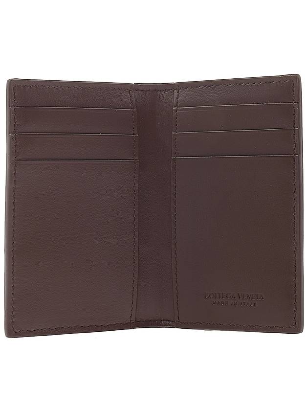 Intrecciato Cassette Leather Flap Card Wallet Brown - BOTTEGA VENETA - BALAAN 11