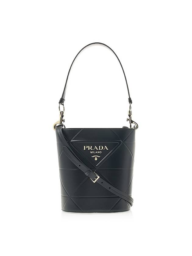 Top Stitching Bucket Bag Black - PRADA - BALAAN 1