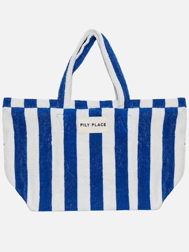 Terry Tote Bag Blue White - PILY PLACE - BALAAN 1