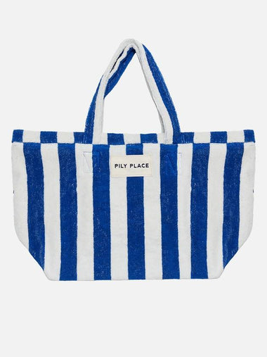 Terry Tote Bag Blue White - PILY PLACE - BALAAN 1