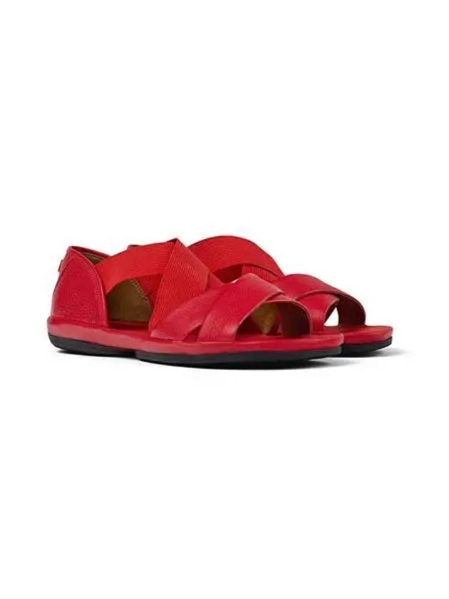 Right Leather Cross Strap Sandals Red - CAMPER - BALAAN 2