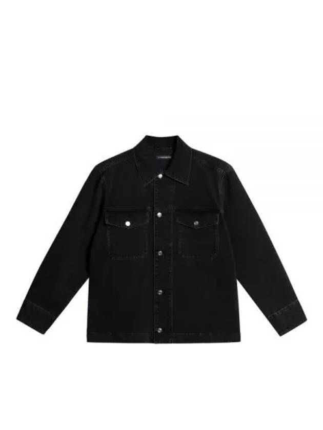 HUNT WASHED DENIM OVERSHIRT FMOS12044 9999 Men s - J.LINDEBERG - BALAAN 1