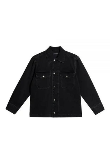 HUNT WASHED DENIM OVERSHIRT FMOS12044 9999 Men s - J.LINDEBERG - BALAAN 1