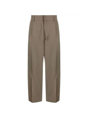 PLEAT detail crop trousers STONE SNM 1081 CAROB - STUDIO NICHOLSON - BALAAN 1