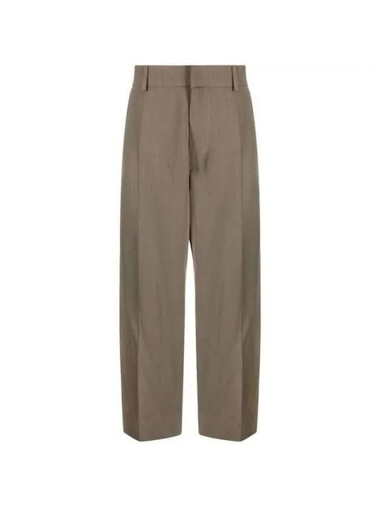 PLEAT detail crop trousers STONE SNM 1081 CAROB - STUDIO NICHOLSON - BALAAN 1