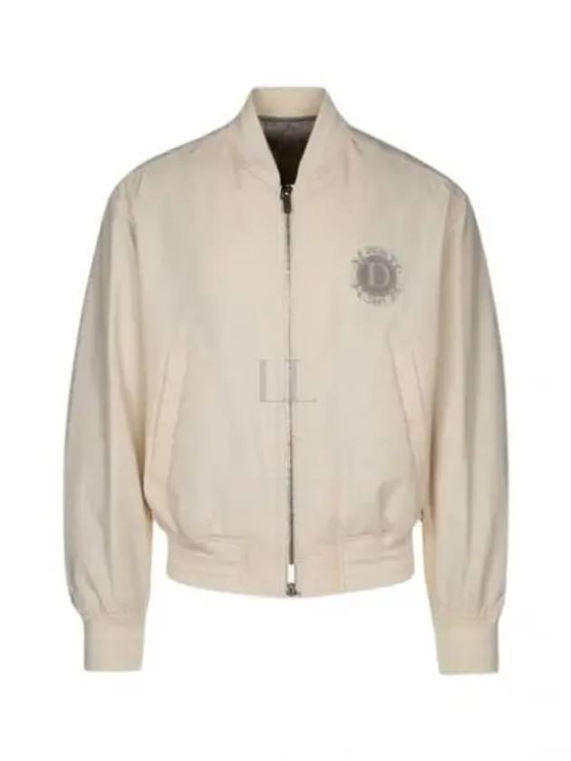 Cotton Blend Bomber Jacket Beige - DIOR - BALAAN 2