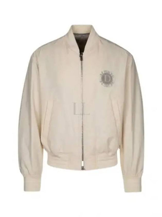 Cotton Blend Bomber Jacket Beige - DIOR - BALAAN 2