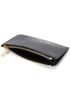 Coated Bark Leather Fragment Zipper Card Wallet Black - SAINT LAURENT - BALAAN 5