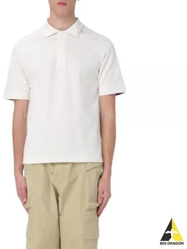 Men's Cotton Polo Shirt White - BURBERRY - BALAAN 2