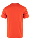 Men's Abisko Wool Short Sleeves T Shirt Flame Orange - FJALL RAVEN - BALAAN 3