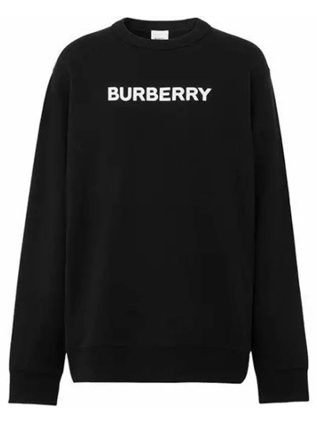 Front Logo Print Sweatshirt Black - BURBERRY - BALAAN 2