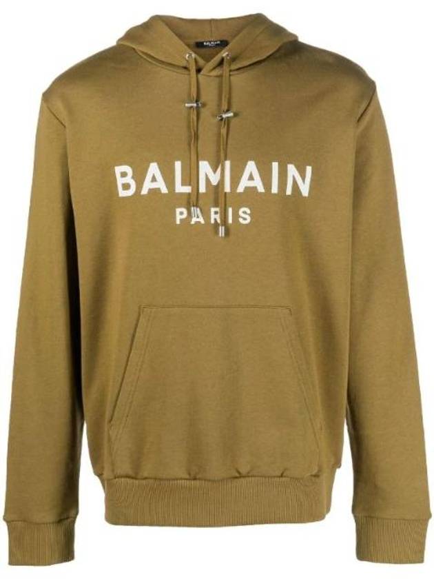 logo print drawstring hoodie AH1JR002BB65 - BALMAIN - BALAAN 1