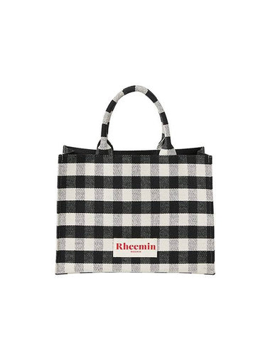 Peak Check Tote Bag Black - RHEEMIN - BALAAN 1