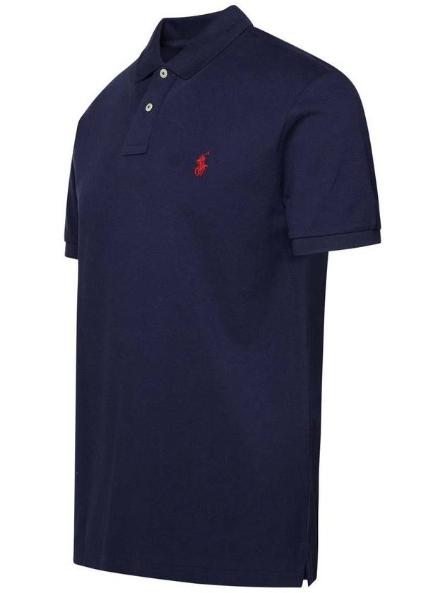 Men's Pony Slim Fit Short Sleeve Polo Shirt Navy - POLO RALPH LAUREN - BALAAN 3