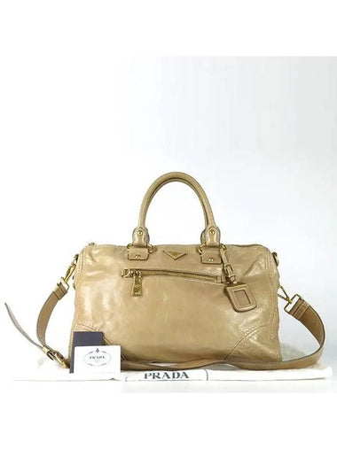 BL0678 Vitello Shine Vintage Leather Gold Decoration 2WAY - PRADA - BALAAN 1