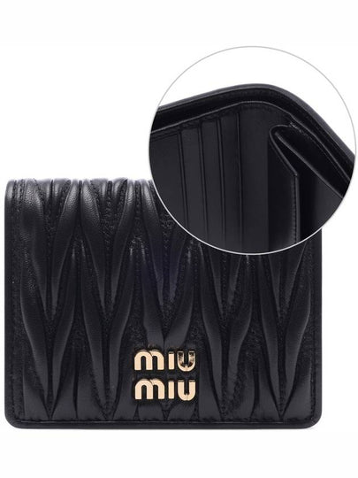 Matelasse Leather Half Wallet Black - MIU MIU - BALAAN 2