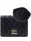 Matelasse Leather Half Wallet Black - MIU MIU - BALAAN 3