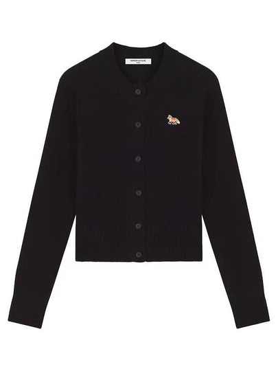 Baby Fox Patch Wool Cardigan Black - MAISON KITSUNE - BALAAN 2