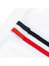 Men's Center Back Striped Short Sleeve T-Shirt White - THOM BROWNE - BALAAN 4