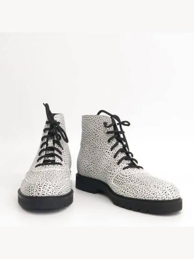 315104 Black White Pattern Men s High Top Walker Boots 265MM - ALEXANDER MCQUEEN - BALAAN 1