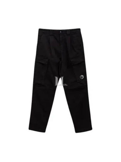 Stretch Sateen Loose Cargo Straight Pants Black - CP COMPANY - BALAAN 2