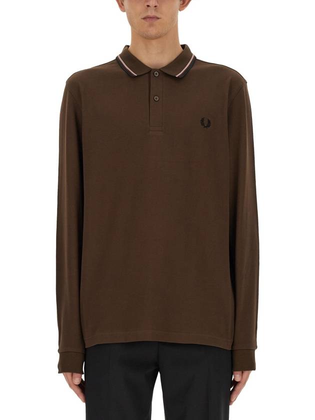 Polo T-Shirt FP M3636 Q21 BROWN - FRED PERRY - BALAAN 2